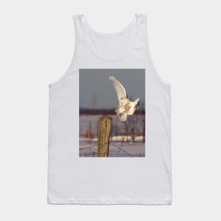 Snowy Owl on post Tank Top